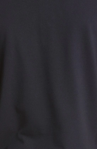 Moncler Tricolour Tip Polo Shirt In Navy