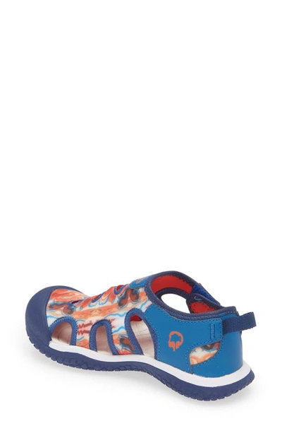 Shop Keen Stingray Sandal In Orange Peel/ Blue
