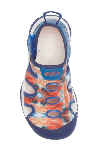 Shop Keen Stingray Sandal In Orange Peel/ Blue