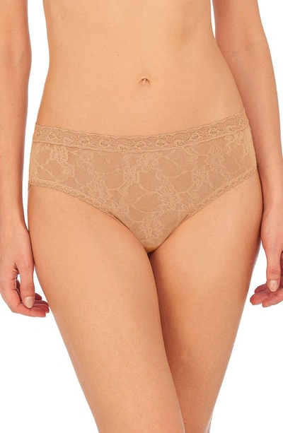 Shop Natori Bliss Allure Lace Briefs In Cafe