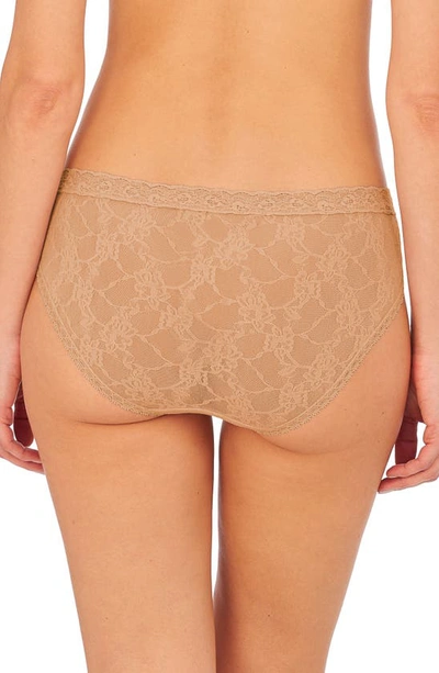 Shop Natori Bliss Allure Lace Briefs In Cafe