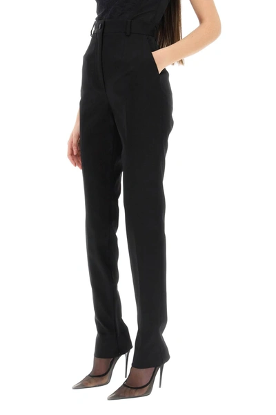 Shop Dolce & Gabbana Slim Trousers With Zip Cuffs