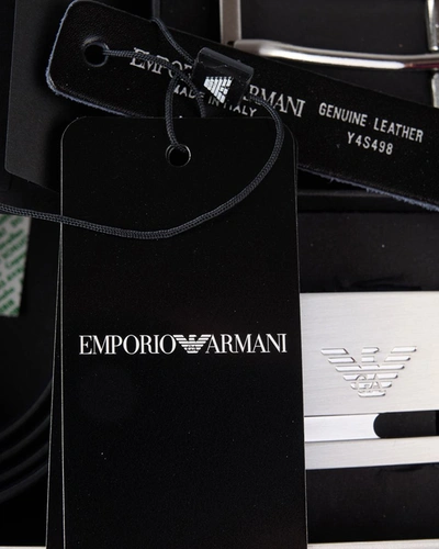 Shop Emporio Armani Belt In Black