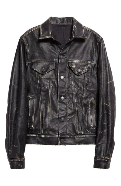 Shop John Elliott Thumper Iii Leather Trucker Jacket In Boston Leather