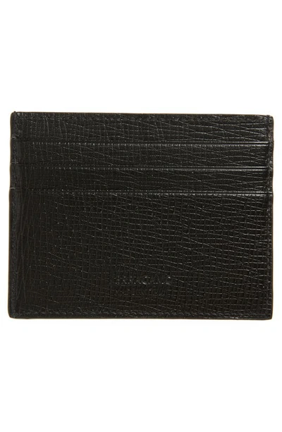 Shop Ferragamo New Revival Leather Card Case In Nero Nero