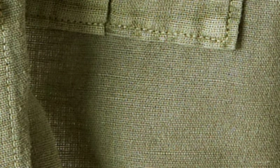 Shop Lucky Brand Workwear Cotton & Linen Button-up Shirt In Four Leaf Clover