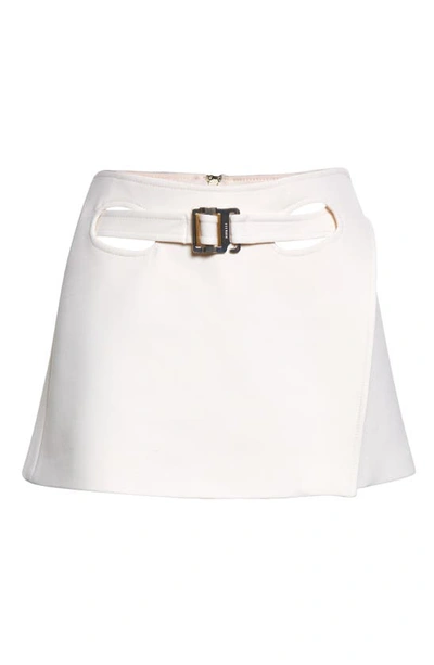 Dion Lee Interloop Twill Miniskirt In Ivory