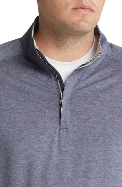 Shop Peter Millar Crown Crafted Stealth Performance Quarter Zip Pullover In Steel
