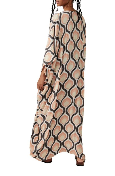 FREE PEOPLE GROOVY BABY GEO PRINT MAXI CAFTAN 