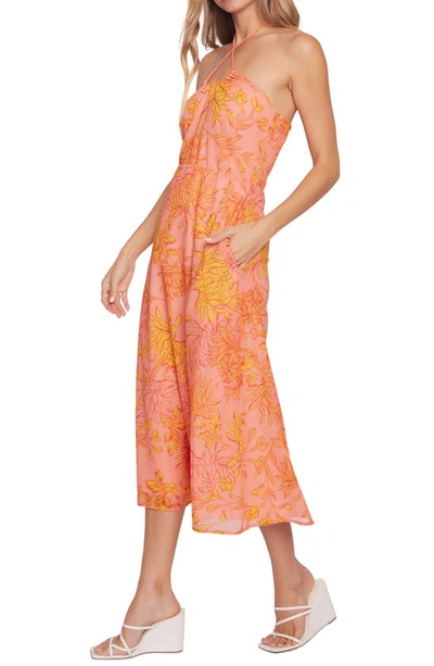 Shop Lost + Wander Peony Delight Midi Sundress In Orange Floral