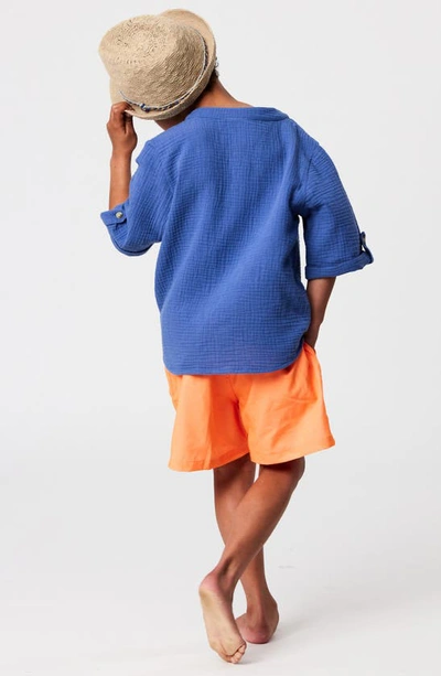 Shop Snapper Rock Kids' Tangerine Volley Board Shorts In Orange