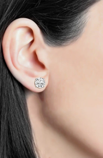Shop Badgley Mischka 14k White Gold & Lab Created Diamond Stud Earrings