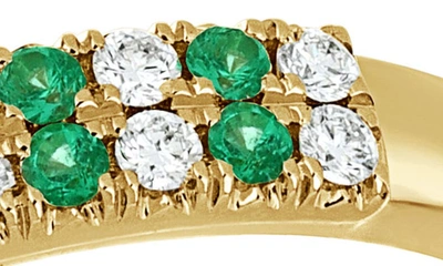 Bony Levy 18k 0.21 Ct. Tw. Diamond & Emerald El Mar Ring In 18k Yellow Gold