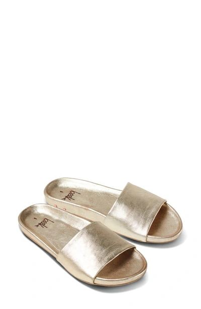Shop Beek Gallito Metallic Slide Sandal In Platinum