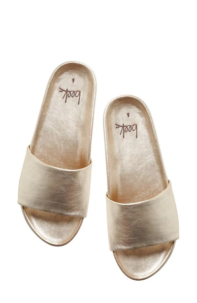 Beek Gallito Metallic Slide Sandal In Platinum