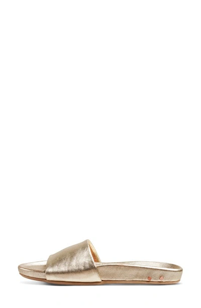 Beek Gallito Metallic Slide Sandal In Platinum