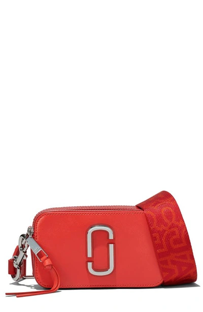 Shop Marc Jacobs The Bicolor Snapshot Bag In Electric Orange Multi