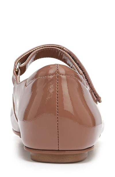 Shop Naturalizer Maxwell Mary Jane Flat In Hazelnut Brown Patent Leather