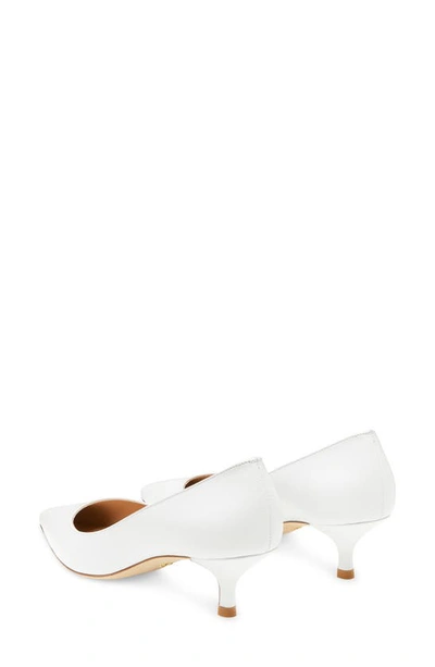 Shop Stuart Weitzman Kitten Pump In White.