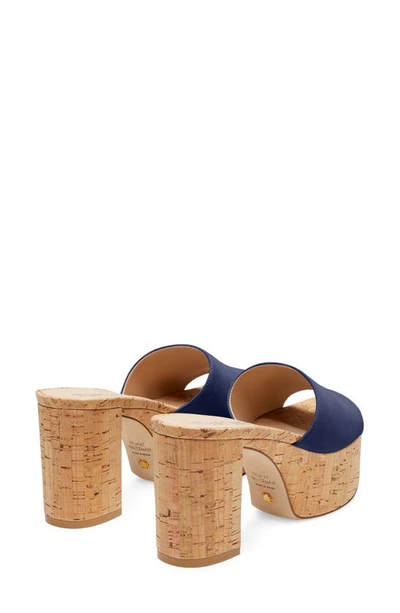 Shop Stuart Weitzman Squarehigh Platform 95 Slide Sandal In Nice Blue