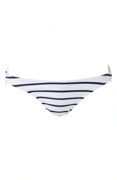 Shop Melissa Odabash Paris Bikini Bottoms In White/ Blue Stripe