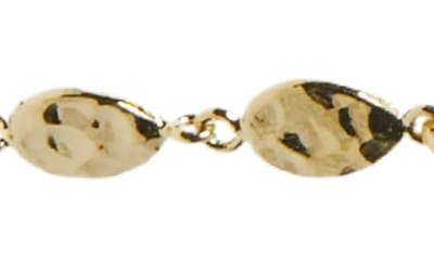 Argento Vivo Hammered Linear Drop Earrings In Gold