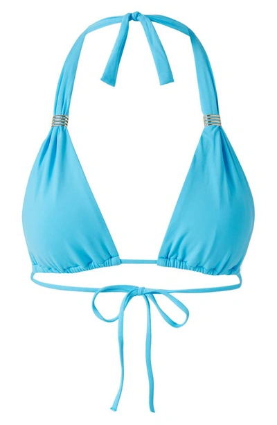 Shop Melissa Odabash Grenada String Bikini Top In Aqua