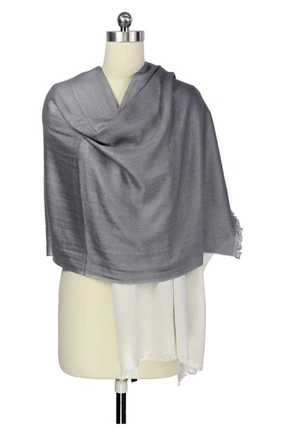 Saachi Ombre Cashmere & Silk-blend Scarf In Grey