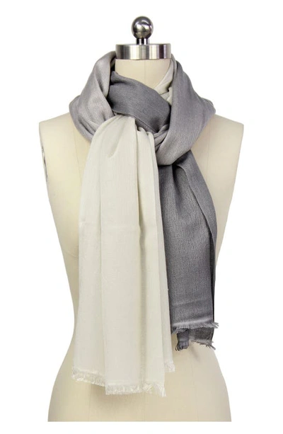 Saachi Ombre Cashmere & Silk-blend Scarf In Grey