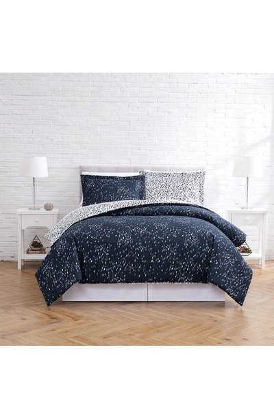Southshore Fine Linens Luxury Premium Collection Oversized Comforter Set In Botanical Leaves Blue