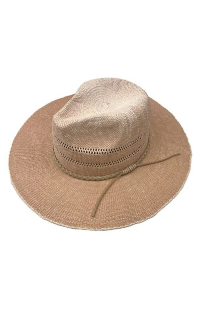 Shop Marcus Adler Straw Panama Hat In Blush