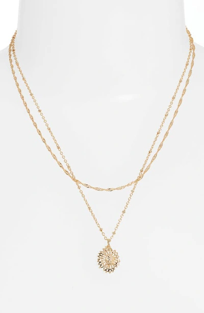 Shop Kendra Scott Brielle Layered Necklace In Gold