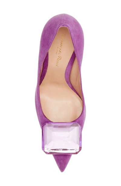 Gianvito Rossi Jaipur Crystal Pointed Toe Pump In Freesia