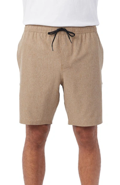 Shop O'neill Reserve Drawstring Waist Shorts In Dark Khaki