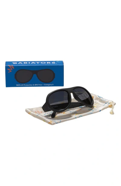 Shop Babiators Kids' Jet Black Aviator Sunglasses