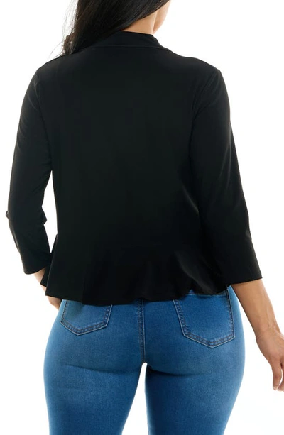Nina Leonard Ruffle Bolero In Black