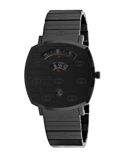 Shop Gucci Men's Grip Watch In Black