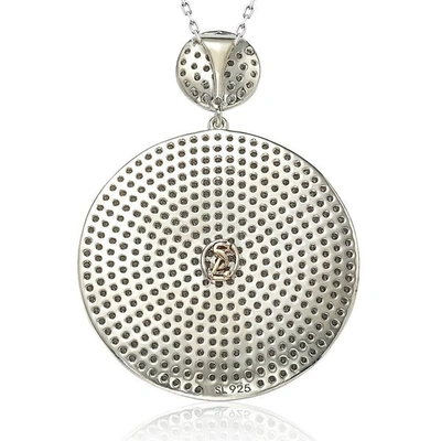 Suzy Levian Black Sterling Silver Cubic Zirconia Pendant