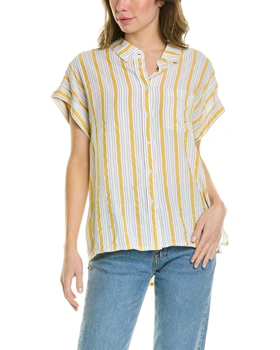 Shop Dylan Striped Shirt In Yellow
