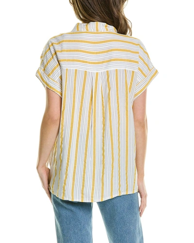 Shop Dylan Striped Shirt In Yellow