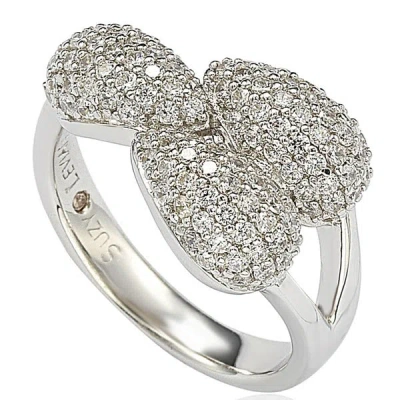 Suzy Levian Pave Cubic Zirconia Sterling Silver Ring In White