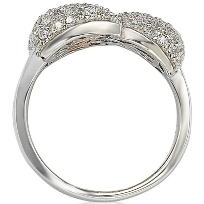 Suzy Levian Pave Cubic Zirconia Sterling Silver Ring In White