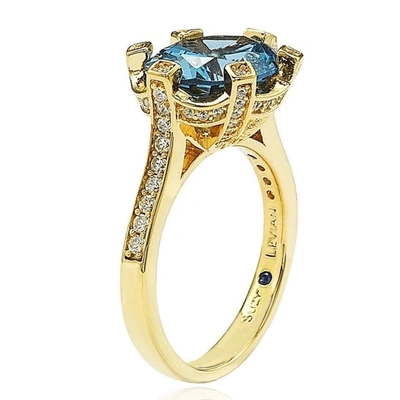 Shop Suzy Levian Sterling Silver Blue Cubic Zirconia Ring