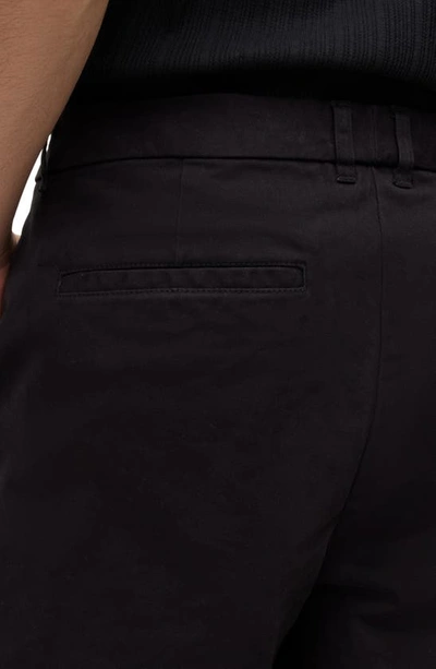 Shop Allsaints Neiva Flat Front Stretch Twill Shorts In Koto Black