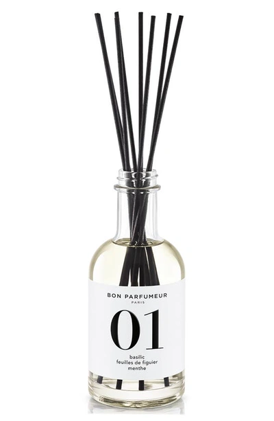 Shop Bon Parfumeur 01 Basil, Fig & Mint Reed Diffuser