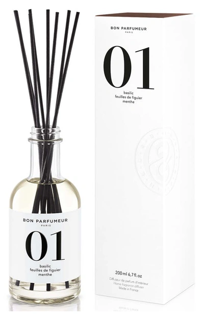 Bon Parfumeur 01 Basil, Fig & Mint Reed Diffuser