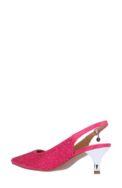 J. Reneé Ferrya Slingback Pointed Toe Pump In Fuchsia