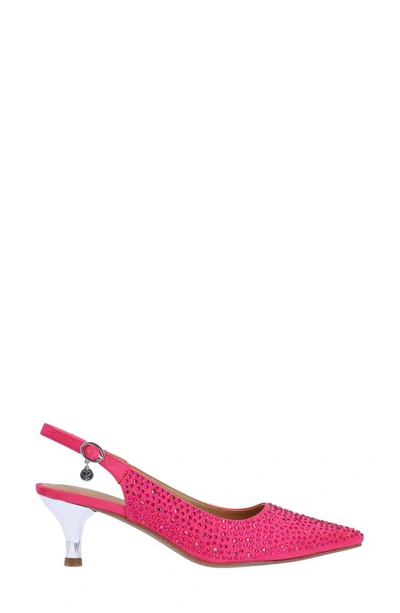 J. Reneé Ferrya Slingback Pointed Toe Pump In Fuchsia