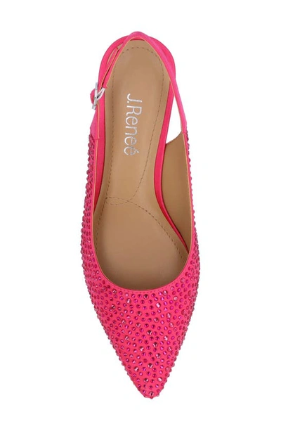 J. Reneé Ferrya Slingback Pointed Toe Pump In Fuchsia