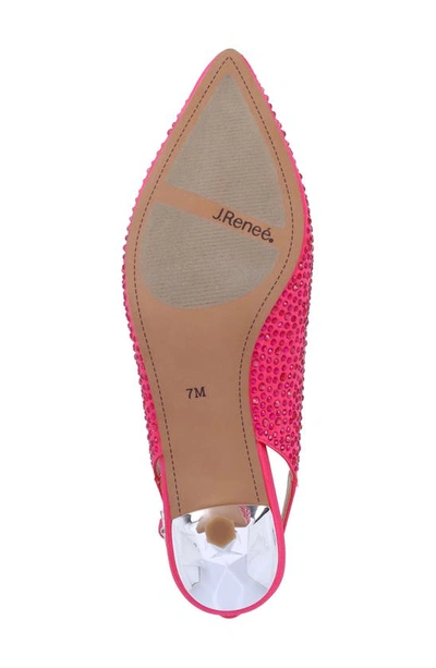 J. Reneé Ferrya Slingback Pointed Toe Pump In Fuchsia